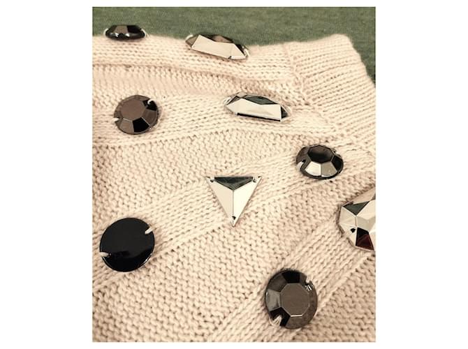 MAX AZRIA BCBG FRANZÖSISCHER CREME-PULLOVER Beige - Ansicht 13