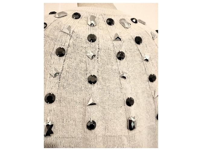 MAX AZRIA BCBG FRANZÖSISCHER CREME-PULLOVER Beige - Ansicht 16