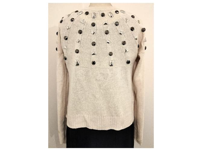 MAX AZRIA BCBG FRANZÖSISCHER CREME-PULLOVER Beige - Ansicht 7