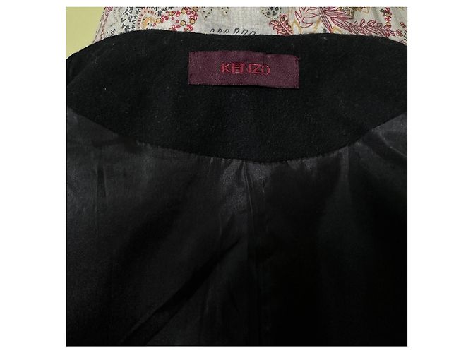 Kenzo Abrigo con capucha bordado de lana Multicolor - vista 10