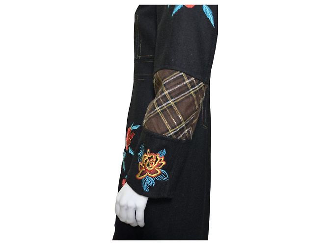 Kenzo Abrigo con capucha bordado de lana Multicolor - vista 8