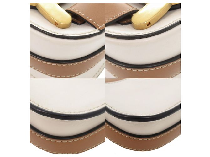 Borsa a Spalla in Pelle Kate di Tod's Marrone Bianco - vista 4