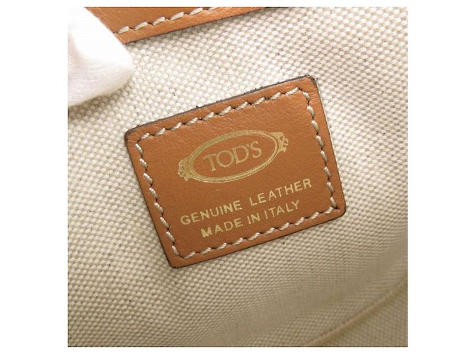 Borsa a Spalla in Pelle Kate di Tod's Marrone Bianco - vista 7