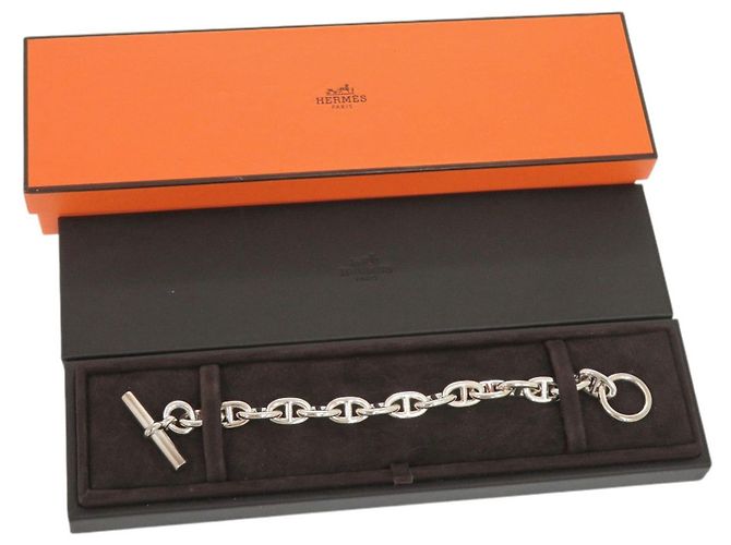 Hermès Bracciale Charm Chaine d'Ancre MM Hermes Argento - vista 2