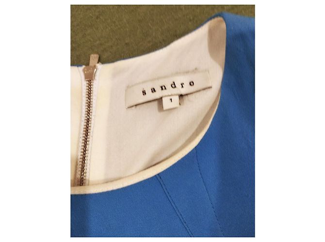 Sandro Preppy Chic Kleid TS/M Blau - Ansicht 3