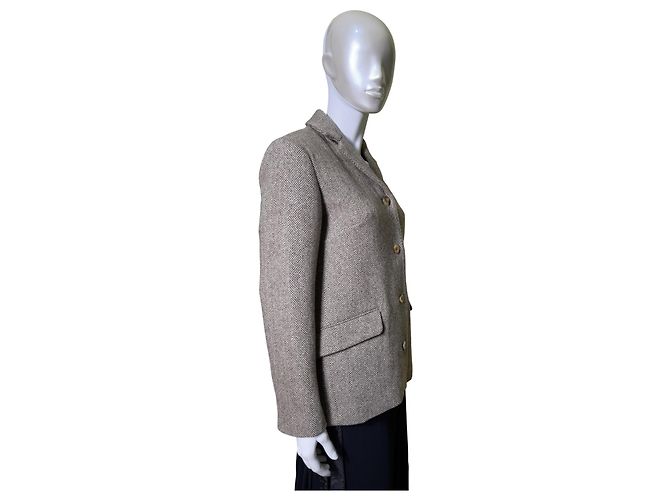 Rouje Josselin brown wool herringbone jacket - view 3