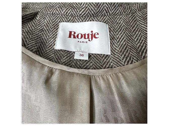 Rouje Josselin brown wool herringbone jacket - view 5
