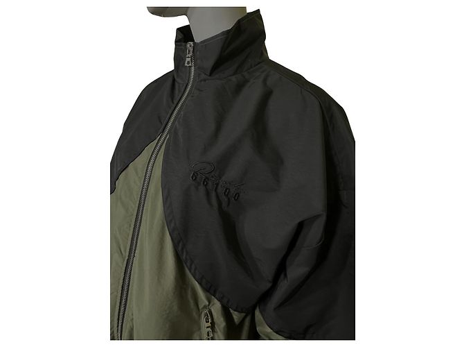 Autre Marque Grüne schwarze Jacke aus Polyester - Ansicht 2