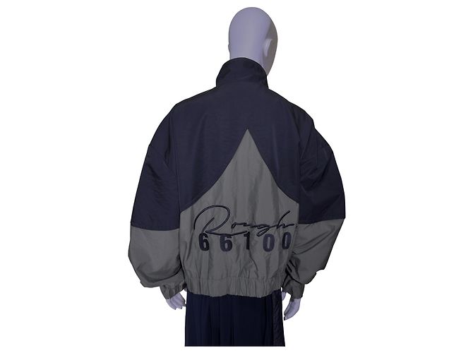Autre Marque Grüne schwarze Jacke aus Polyester - Ansicht 4