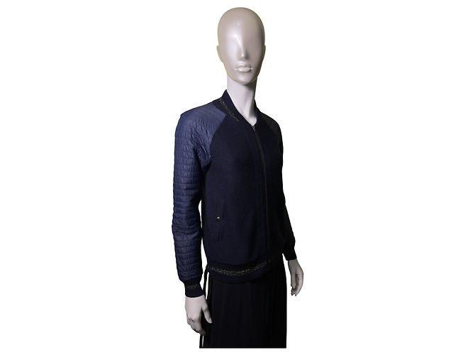 Autre Marque Giacca Cardigan St John Blu Lana - vista 2