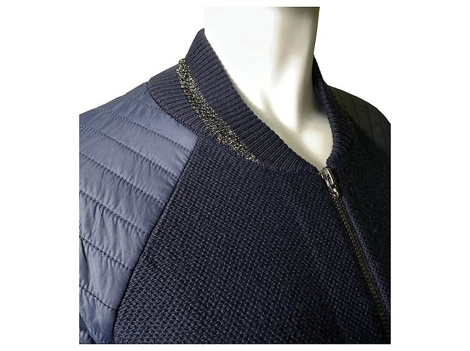 Autre Marque Giacca Cardigan St John Blu Lana - vista 3