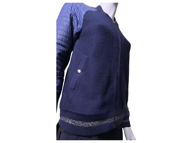Autre Marque Giacca Cardigan St John Blu Lana - vista 4