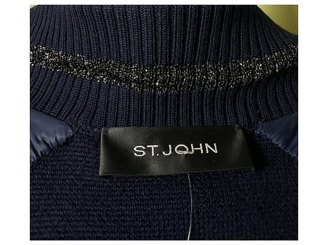 Autre Marque Giacca Cardigan St John Blu Lana - vista 6
