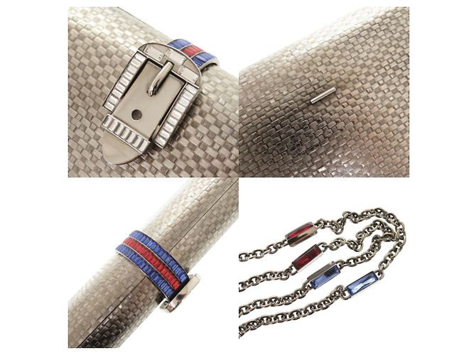 Bolsa de Ombro de Metal Prata Gucci - vista 10