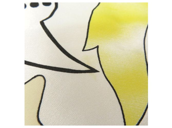 Foulard in seta J'ADORE DIOR di Christian Dior Bianco Giallo - vista 4