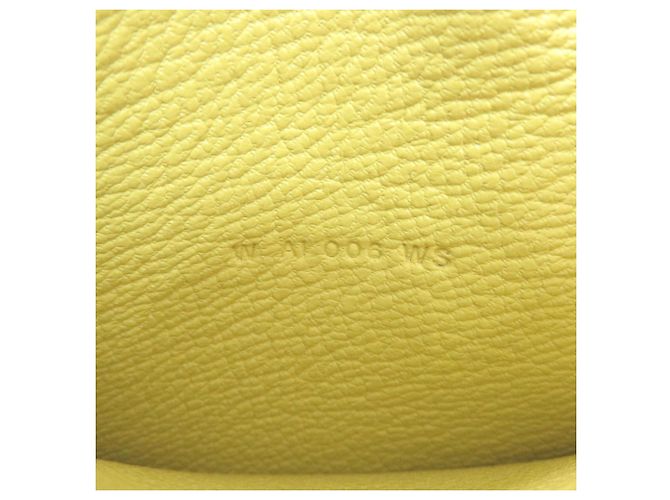 Tarjetero Hermès Bearn en Lima y Amarillo Dorado - vista 9