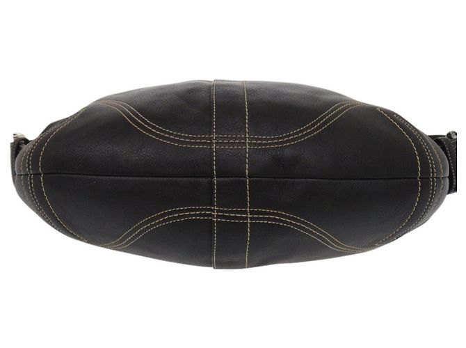Bolso de cuero negro de un hombro Coach - vista 3