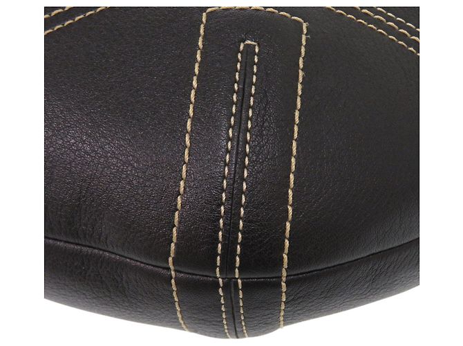 Bolso de cuero negro de un hombro Coach - vista 4