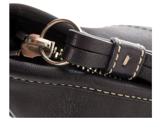 Bolso de cuero negro de un hombro Coach - vista 9
