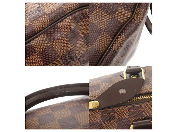 Borsa Louis Vuitton Speedy 30 Damier Ebene Marrone - vista 10