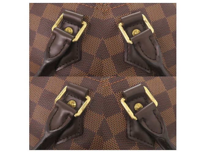 Borsa Louis Vuitton Speedy 30 Damier Ebene Marrone - vista 7