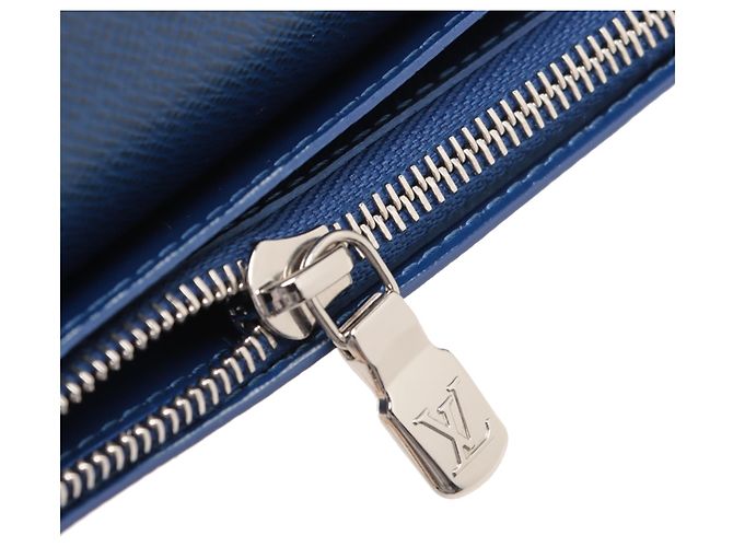 Brazza Cartera larga bifold Louis Vuitton Monogram Taigarama azul - vista 7