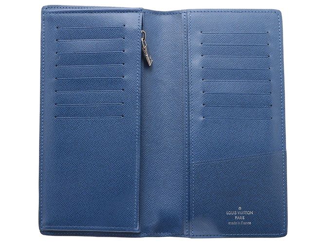 Brazza Cartera larga bifold Louis Vuitton Monogram Taigarama azul - vista 8