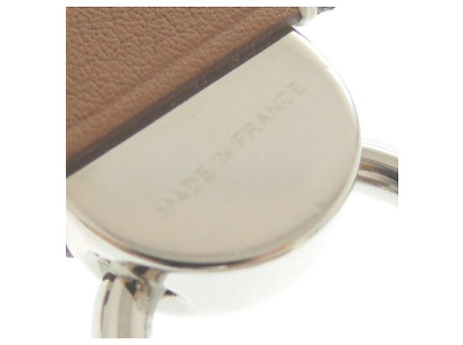 Collana Hermès Epure Equestre Vaubarenia/Fauve Marrone Argento - vista 4