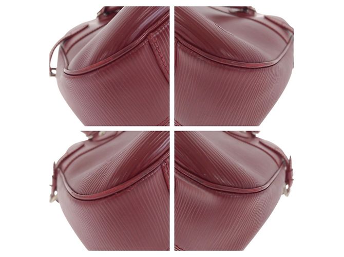 Rote Leder Tote Bag Louis Vuitton Epi Passy PM - Ansicht 3