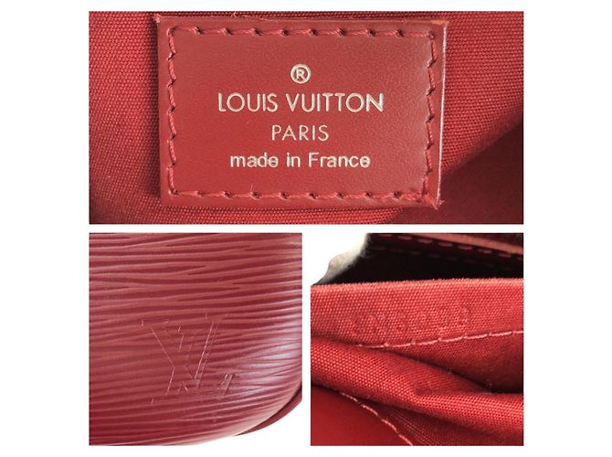 Rote Leder Tote Bag Louis Vuitton Epi Passy PM - Ansicht 4