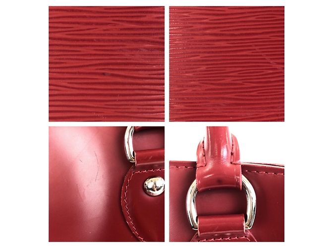 Rote Leder Tote Bag Louis Vuitton Epi Passy PM - Ansicht 5