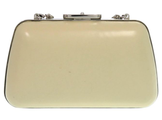 Borsa Clasp Balenciaga in Bianco Avorio Crudo - vista 2