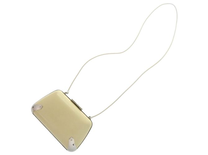 Borsa Clasp Balenciaga in Bianco Avorio Crudo - vista 5