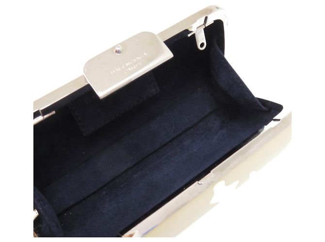 Borsa Clasp Balenciaga in Bianco Avorio Crudo - vista 6