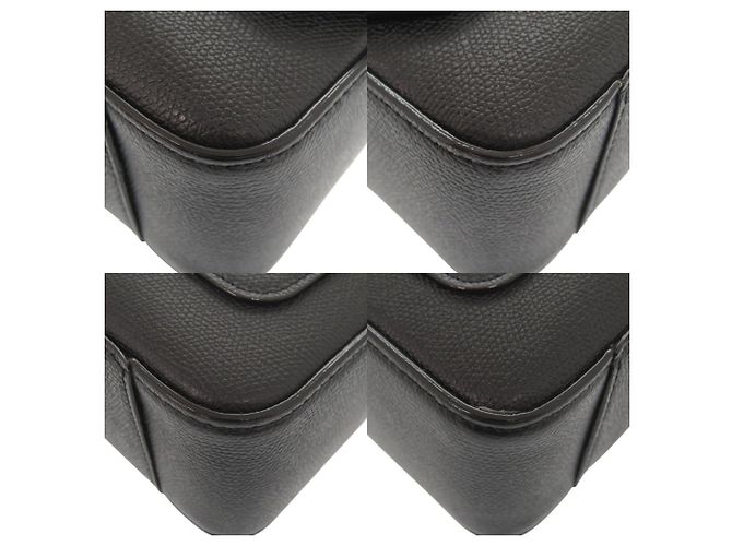 Valextra V-Line Leather Black Shoulder Bag - view 4