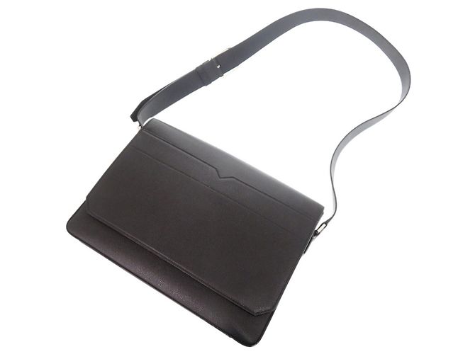 Valextra V-Line Leather Black Shoulder Bag - view 5