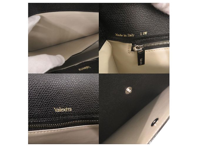 Valextra V-Line Leather Black Shoulder Bag - view 8