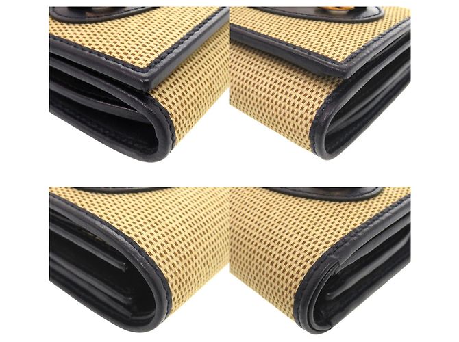 Billetera Bifold Horsebit Gucci Beige Azul marino - vista 4