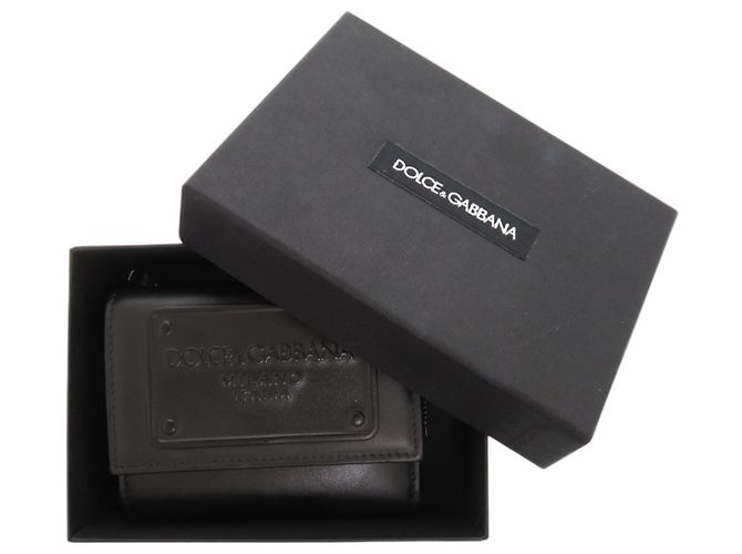 Dolce & Gabbana Black Leather Tri-fold Wallet - view 2