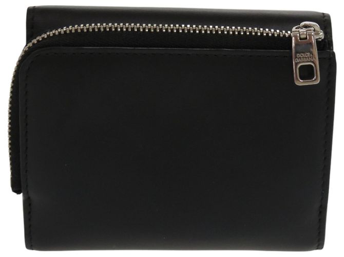 Dolce & Gabbana Black Leather Tri-fold Wallet - view 3