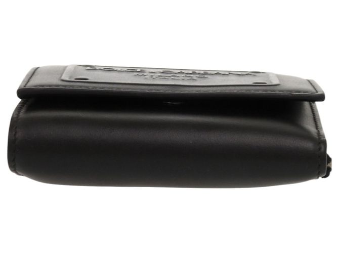 Dolce & Gabbana Black Leather Tri-fold Wallet - view 5