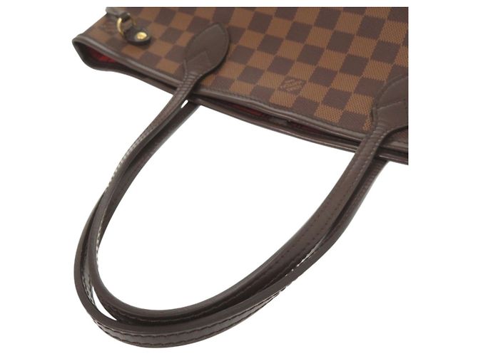 Borsa tote Louis Vuitton Neverfull PM Damier Marrone - vista 5