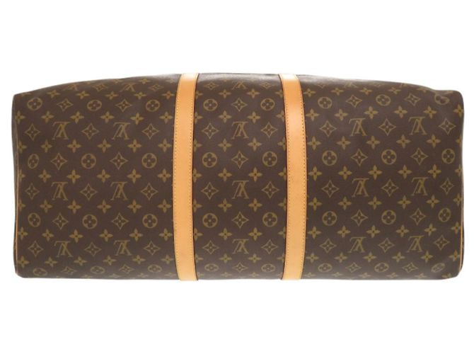 Borsa Boston Keepall 60 Monogram Louis Vuitton Marrone Monogramma - vista 3