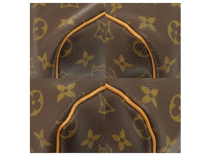 Borsa Boston Keepall 60 Monogram Louis Vuitton Marrone Monogramma - vista 4
