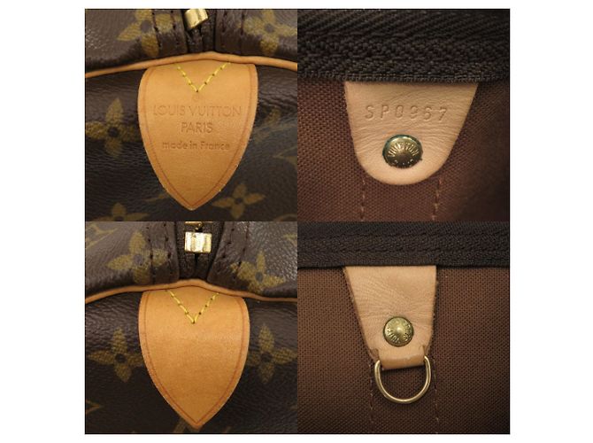 Borsa Boston Keepall 60 Monogram Louis Vuitton Marrone Monogramma - vista 8