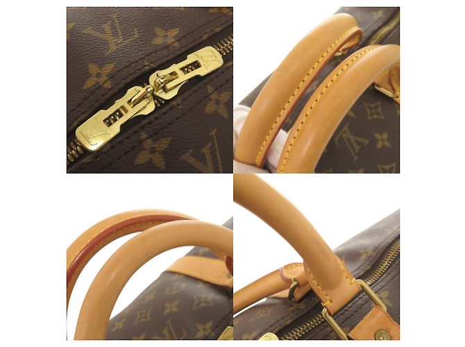 Borsa Boston Keepall 60 Monogram Louis Vuitton Marrone Monogramma - vista 9