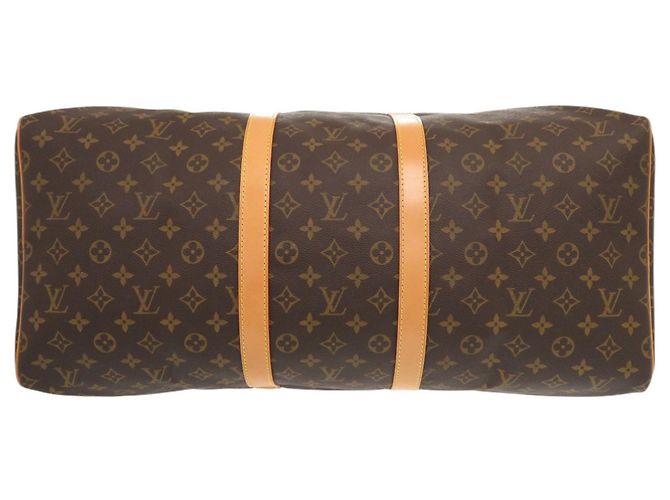 Borsa Boston Keepall 55 Monogram Louis Vuitton Marrone - vista 3
