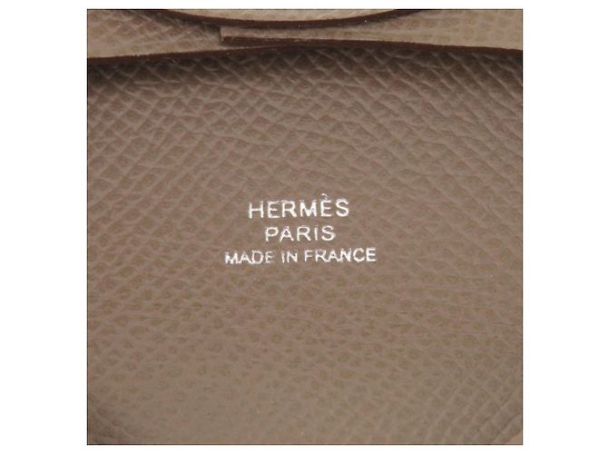 Monedero Bastia de Hermès en gris Etoupe Gris pardo - vista 6