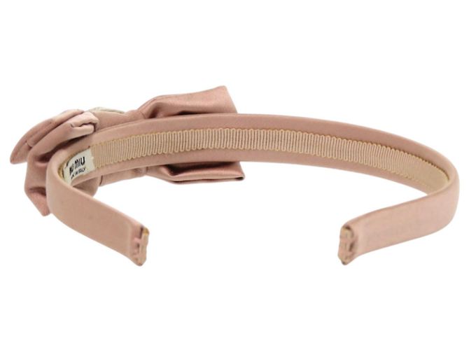 Fascia in satin rosa con gioielli Miu Miu - vista 4