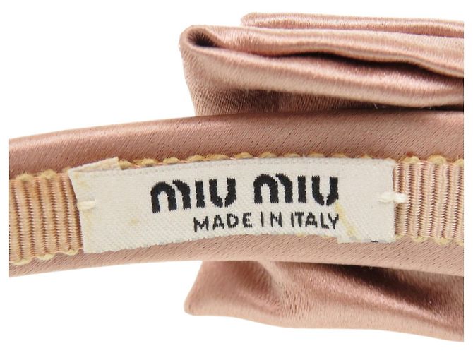 Fascia in satin rosa con gioielli Miu Miu - vista 6